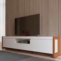 Rack Para Tv Até 75 Polegadas 2 Portas 1 Gaveta Bristol Off White E Freijó 225cm - 8