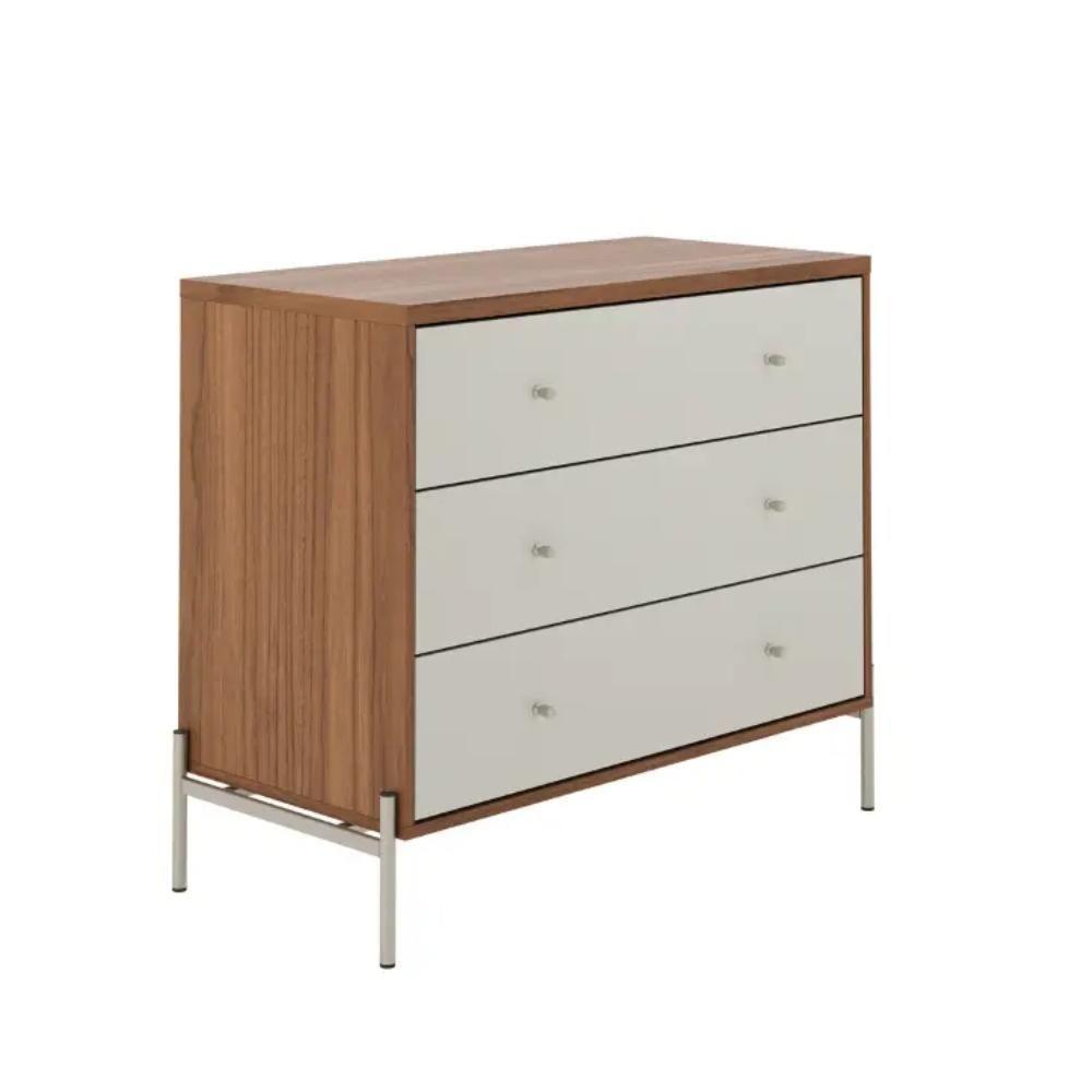 Cômoda 3 Gavetas Jasper Off White E Canella 94cm - 3