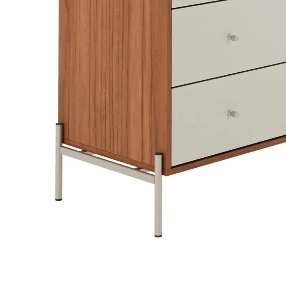 Cômoda 3 Gavetas Jasper Off White E Canella 94cm - 6