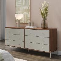 Cômoda 6 Gavetas Jasper Off White E Canella 182cm - 2