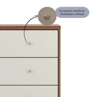 Cômoda 6 Gavetas Jasper Off White E Canella 182cm - 5