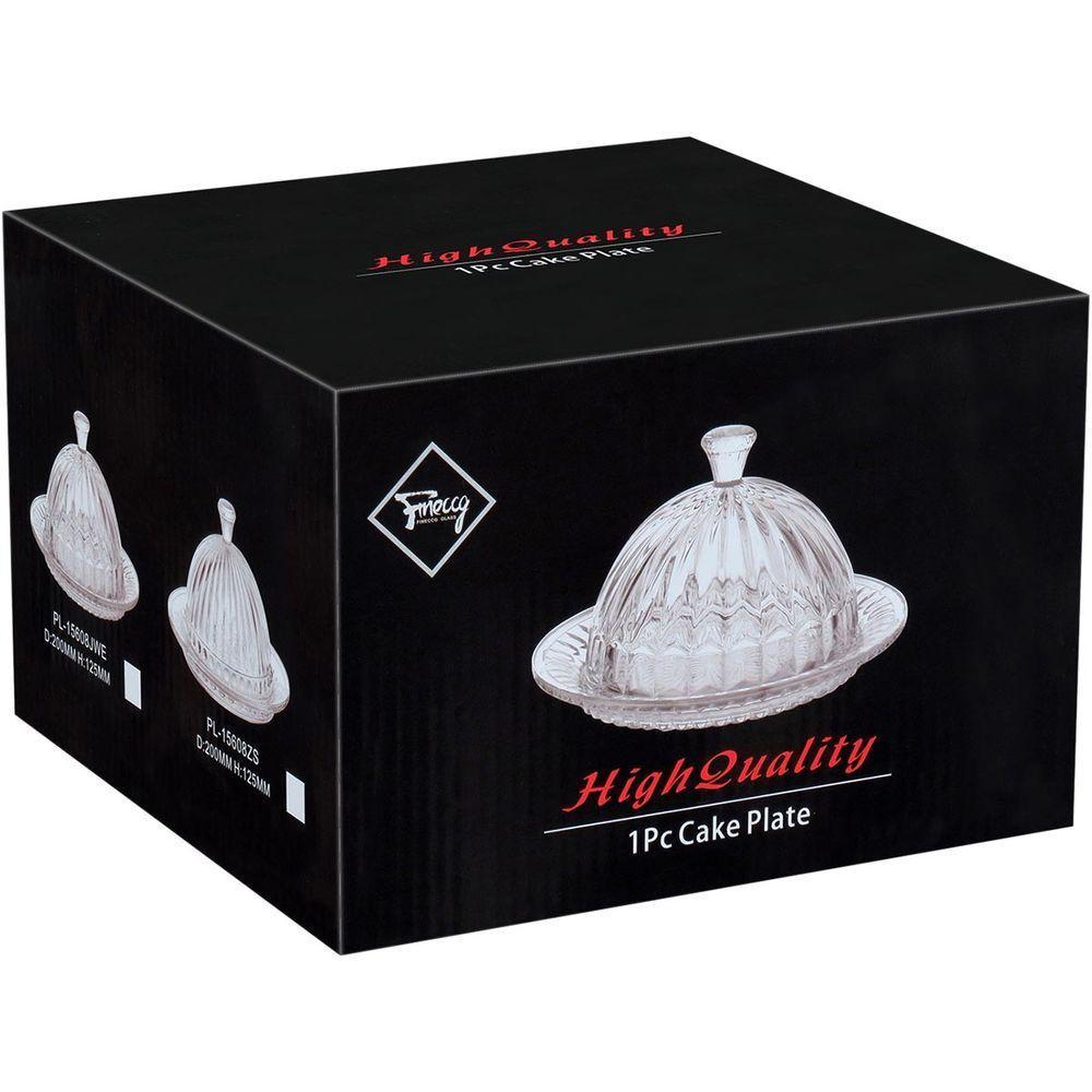 Queijeira 13X20X20Cm Vidro Transp Com Tampa - 3