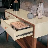 Aparador 2 Gavetas Bari Retro Mdp Off White E Cedro Natural 105cm - 5