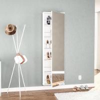 Sapateira Com Espelho 1 Portas Suporta Até 12 Pares Itabuna Branco - 3