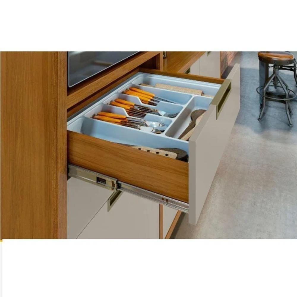 Cozinha Compacta 6 Portas 2 Gavetas Loft Imperatriz Freijó E Off White - 6