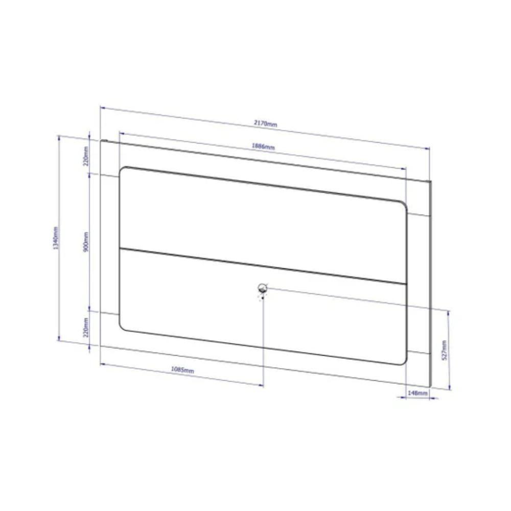 Painel Para Tv Até 75 Polegadas Oslo Off White E Canella 217cm - 7