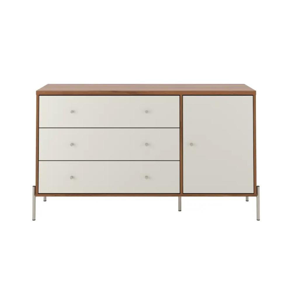 Cômoda 3 Gavetas 1 Porta Jasper Off White E Canella 138cm - 3