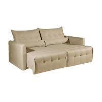 Sofá-cama 3 Lugares Retrátil Império Linho Bege 215cm - 1
