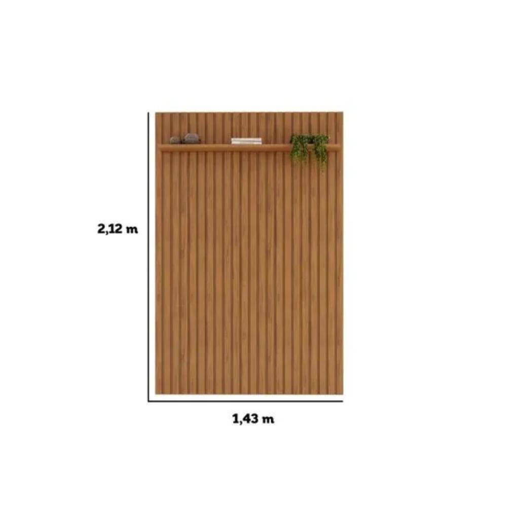 Rack Bistrol 1 Porta Com Painel Para Tv Ate 50 Polegadas Pratic Freijó E Off White 143cm - 6