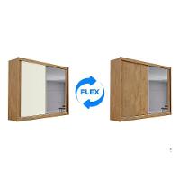 Guarda Roupa Casal Com Espelho 2 Portas 4 Gavetas Creta Off White E Peroba - 7