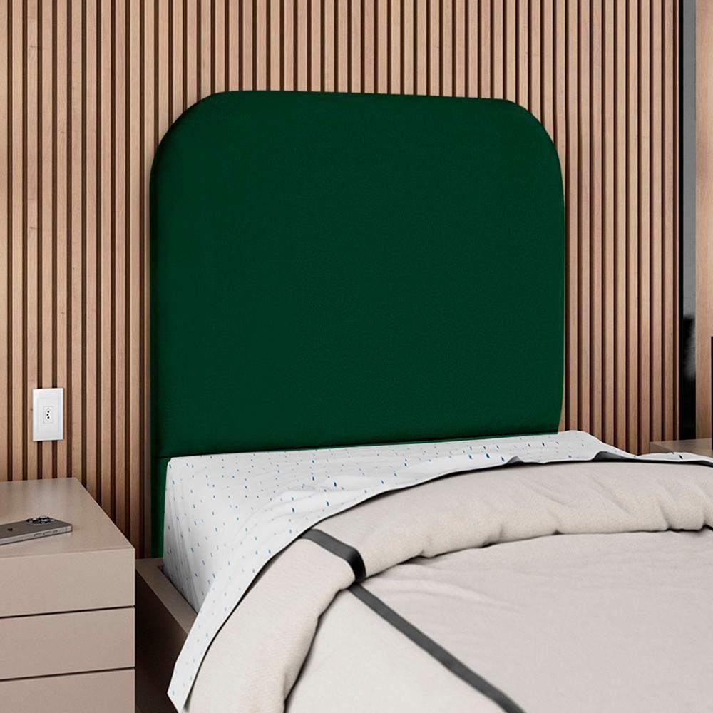 Cabeceira Solteiro 100 Cm Com Frame Alana Suede Verde Artte Verde - 4