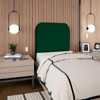 Cabeceira Solteiro 100 Cm Com Frame Alana Suede Verde Artte Verde - 3