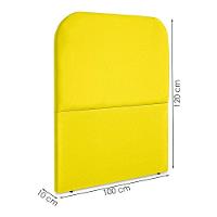 Cabeceira Solteiro 100 Cm Com Frame Alana Suede Amarelo Artte Amarelo - 3
