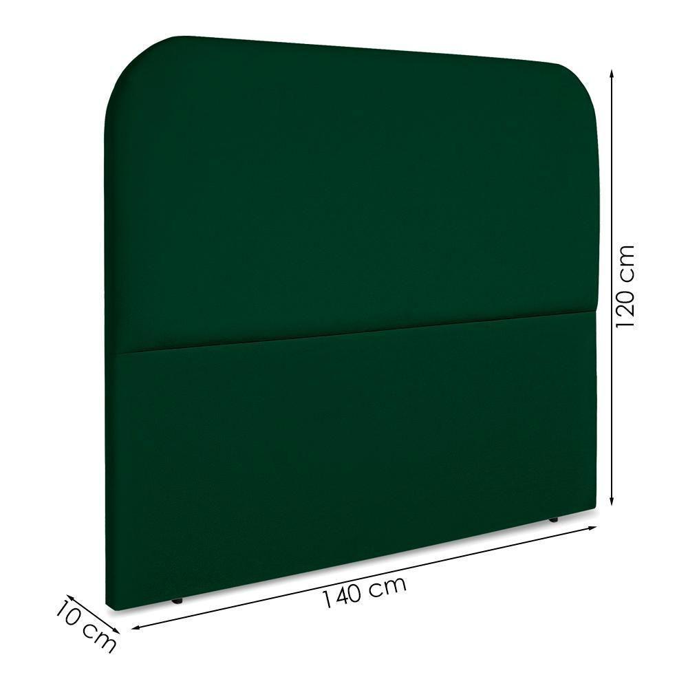 Cabeceira Casal 140 Cm Com Frame Alana Suede Verde Artte Verde - 3