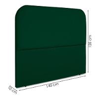 Cabeceira Casal 140 Cm Com Frame Alana Suede Verde Artte Verde - 3