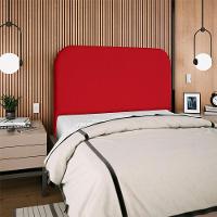 Cabeceira Casal 140 Cm Com Frame Alana Suede Vermelho Artte Vermelho