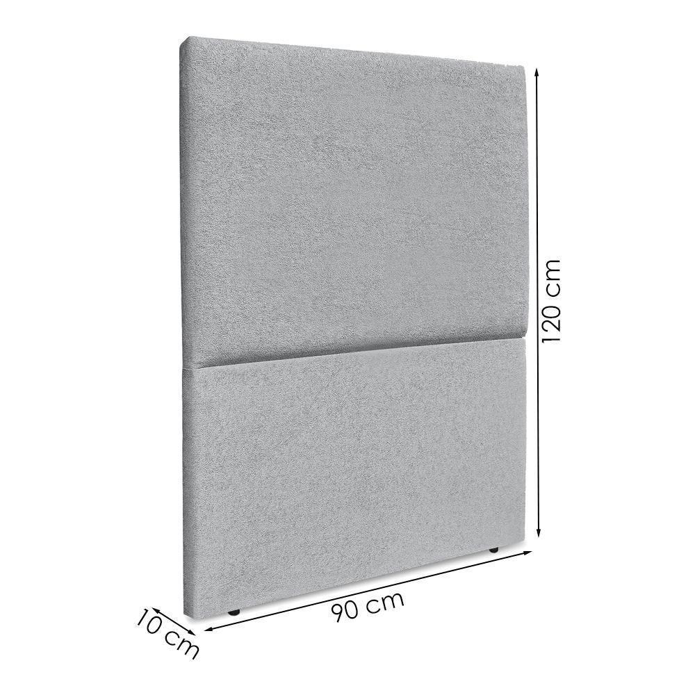 Cabeceira Solteiro 90 Cm Com Frame Luna Boucle Cinza Artte Cinza - 3