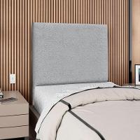 Cabeceira Solteiro 90 Cm Com Frame Luna Boucle Cinza Artte Cinza - 2