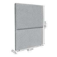 Cabeceira Solteiro 90 Cm Com Frame Luna Boucle Cinza Artte Cinza - 3