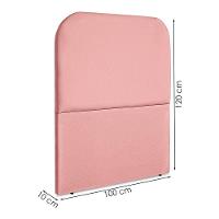 Cabeceira Solteiro 100 Cm Com Frame Alana Suede Rosa Artte Rosa - 3