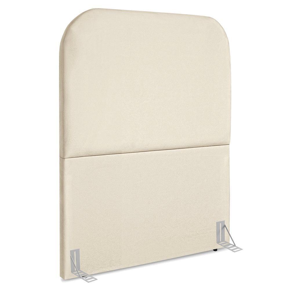 Cabeceira Solteiro 100 Cm Com Frame Alana Suede Bege Artte Bege - 1