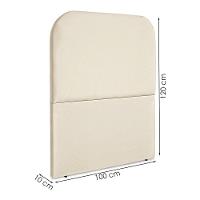 Cabeceira Solteiro 100 Cm Com Frame Alana Suede Bege Artte Bege - 3