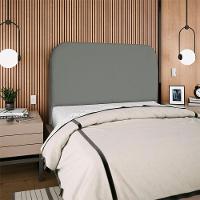 Cabeceira Casal 140 Cm Com Frame Alana Suede Cinza Artte Cinza - 8