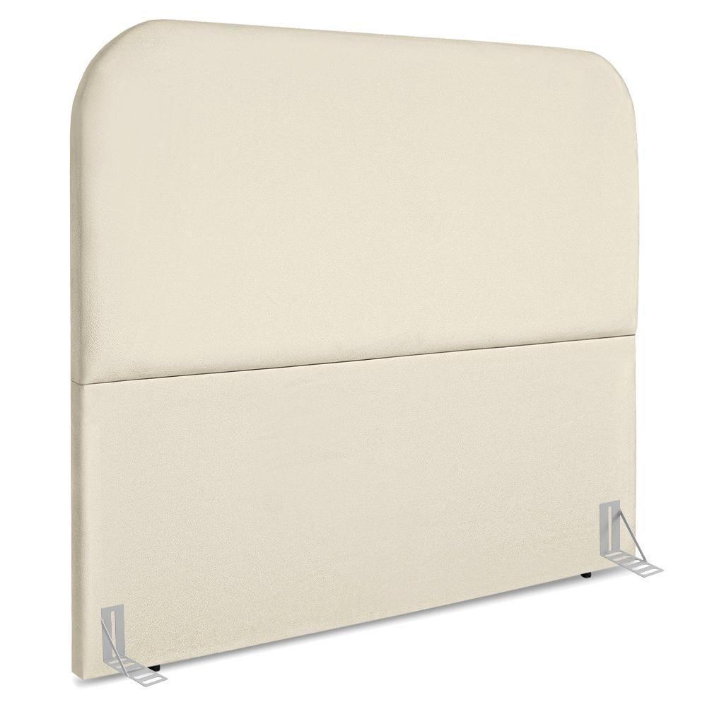 Cabeceira Queen 160 Cm Com Frame Alana Suede Bege Artte Bege - 1