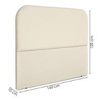 Cabeceira Queen 160 Cm Com Frame Alana Suede Bege Artte Bege - 3