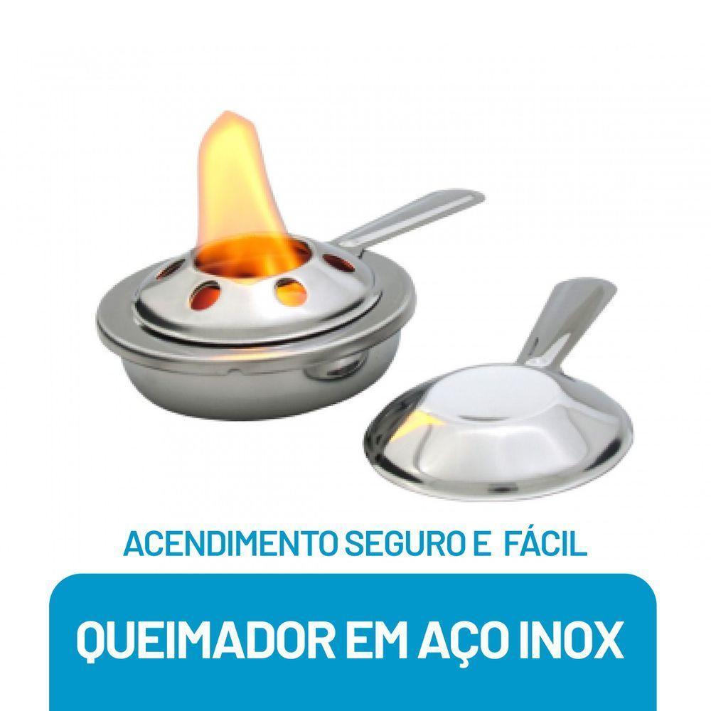 Queimador Grande Aço Inox Para Rechaud Ravinox 000019 - 3