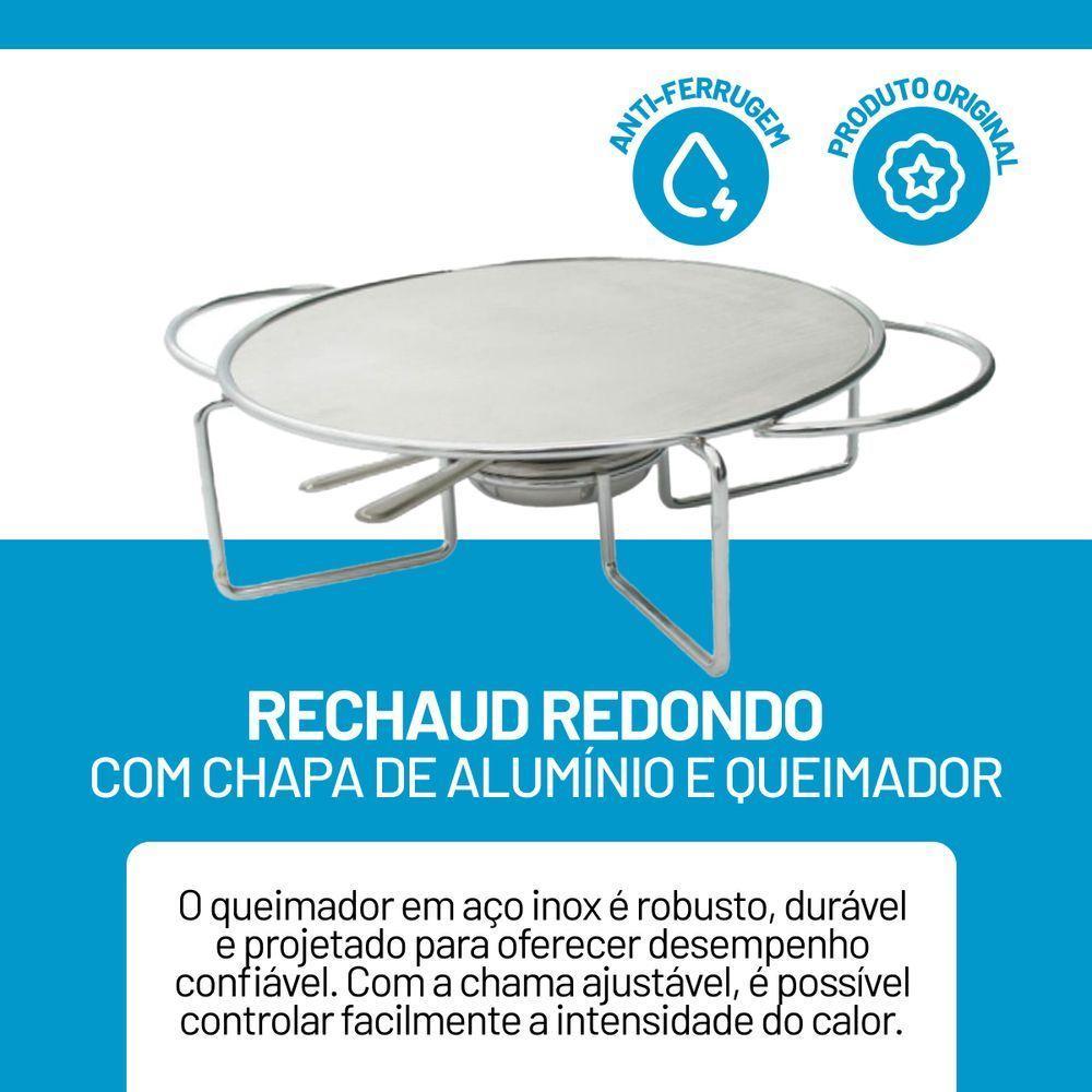 Rechaud Redondo 270 Mm Chapa Alumínio Ravinox 510 - 5
