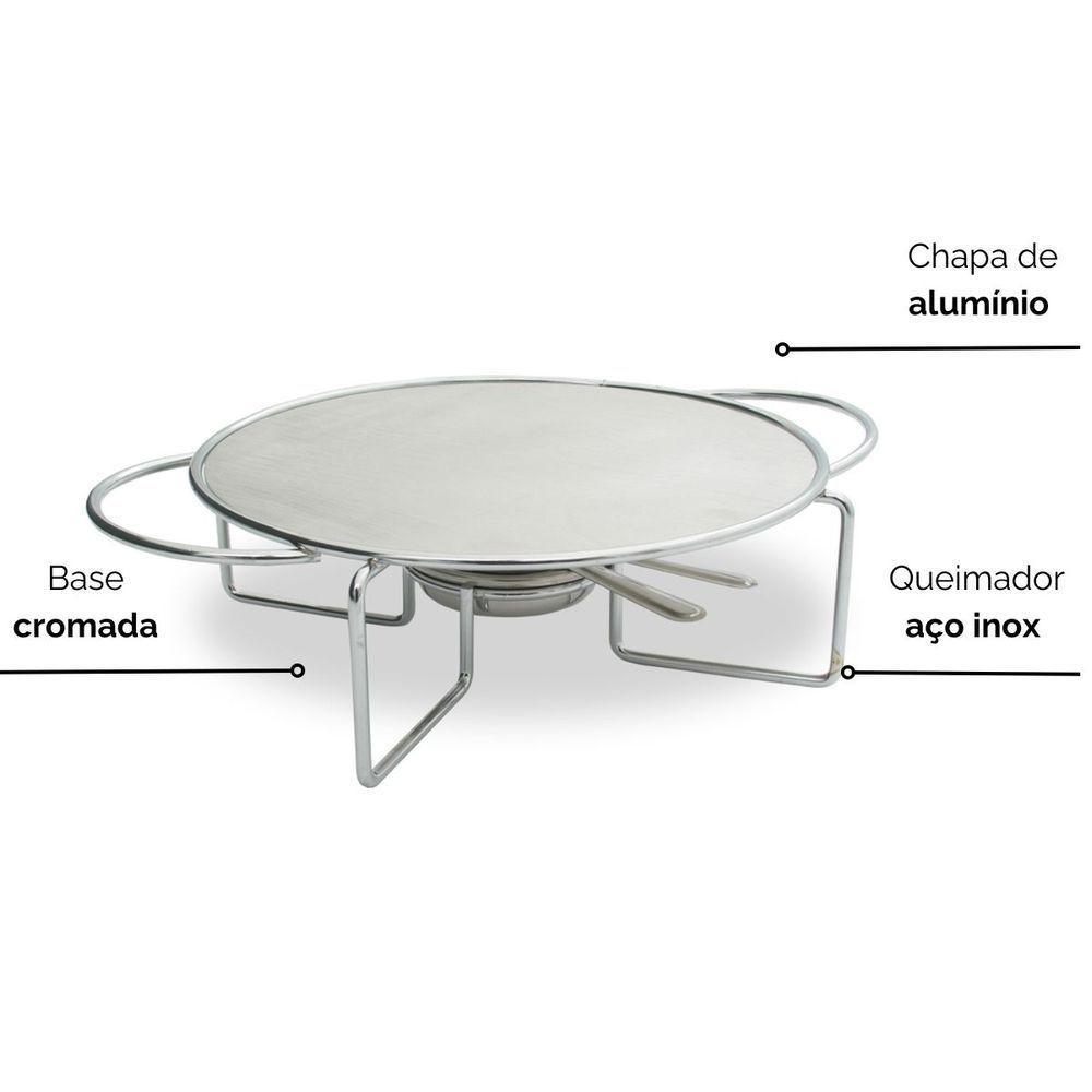 Rechaud Redondo 270 Mm Chapa Alumínio Ravinox 510 - 7