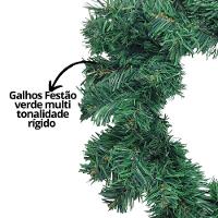Guirlanda Festão Verde Prime 60cm 130 Galhos - Bela Flor - 2