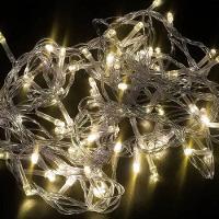 Pisca Led Branco Quente Sequencial 100 Lâmpadas 8 Funções Fio Transparente 8 Metros 127v - 2