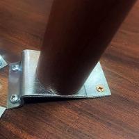 Mesa De Jantar Redonda 80cm Tripé Bistrô Mdf Madeira Cor Castanho