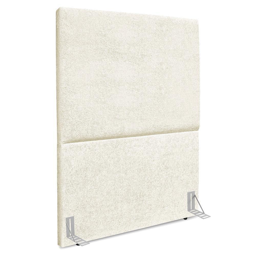 Cabeceira Solteiro 90 Cm Com Frame Luna Boucle Bege Artte Bege - 1