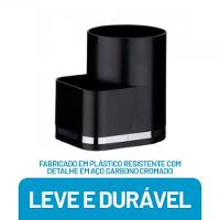 Porta Detergente Pia Bucha Esponja Preto Future Future 1253pt