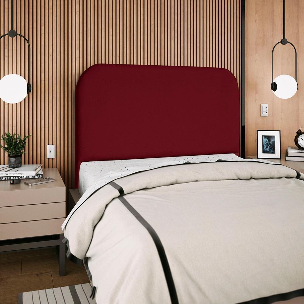 Cabeceira Queen 160 Cm Com Frame Alana Suede Vinho Artte Vinho - 8