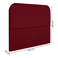 Cabeceira Queen 160 Cm Com Frame Alana Suede Vinho Artte Vinho - 3