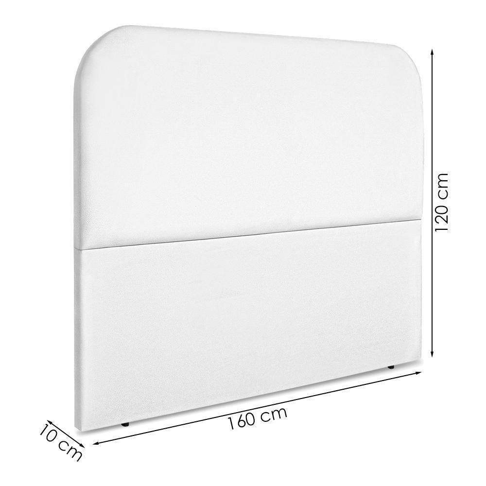 Cabeceira Queen 160 Cm Com Frame Alana Suede Branco Artte Branco - 2