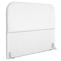 Cabeceira Queen 160 Cm Com Frame Alana Suede Branco Artte Branco - 1