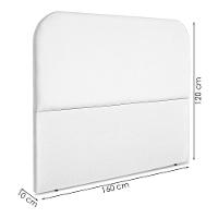 Cabeceira Queen 160 Cm Com Frame Alana Suede Branco Artte Branco - 2