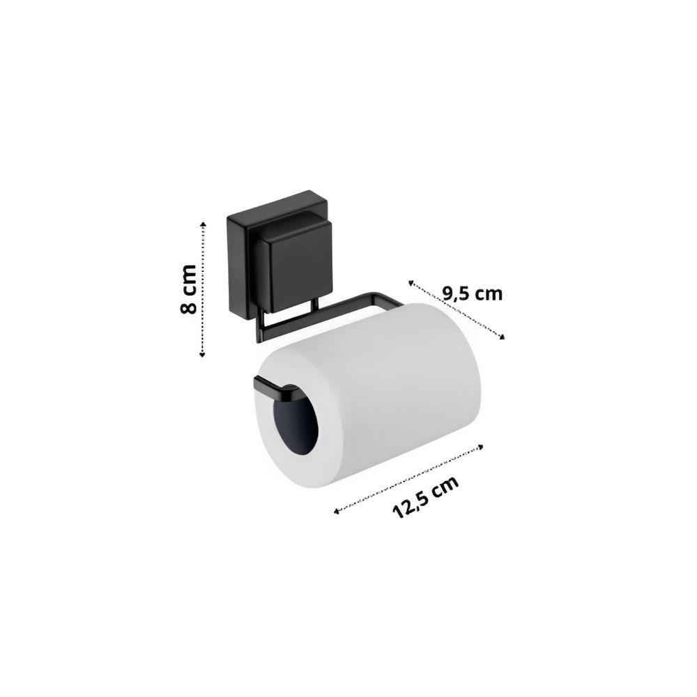 Kit Banheiro Preto Fosco Ventosa 04 Peças Future Banho Rosto Prakza - 4