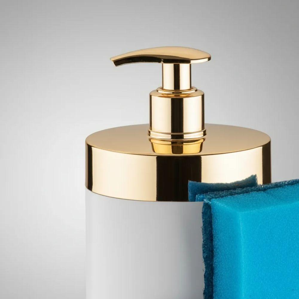 Organizador Pia Cozinha Porta Detergente Esponja Branco Dourado Future 1224bcd - 3