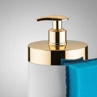 Organizador Pia Cozinha Porta Detergente Esponja Branco Dourado Future 1224bcd - 3