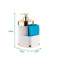 Organizador Pia Cozinha Porta Detergente Esponja Branco Dourado Future 1224bcd - 5