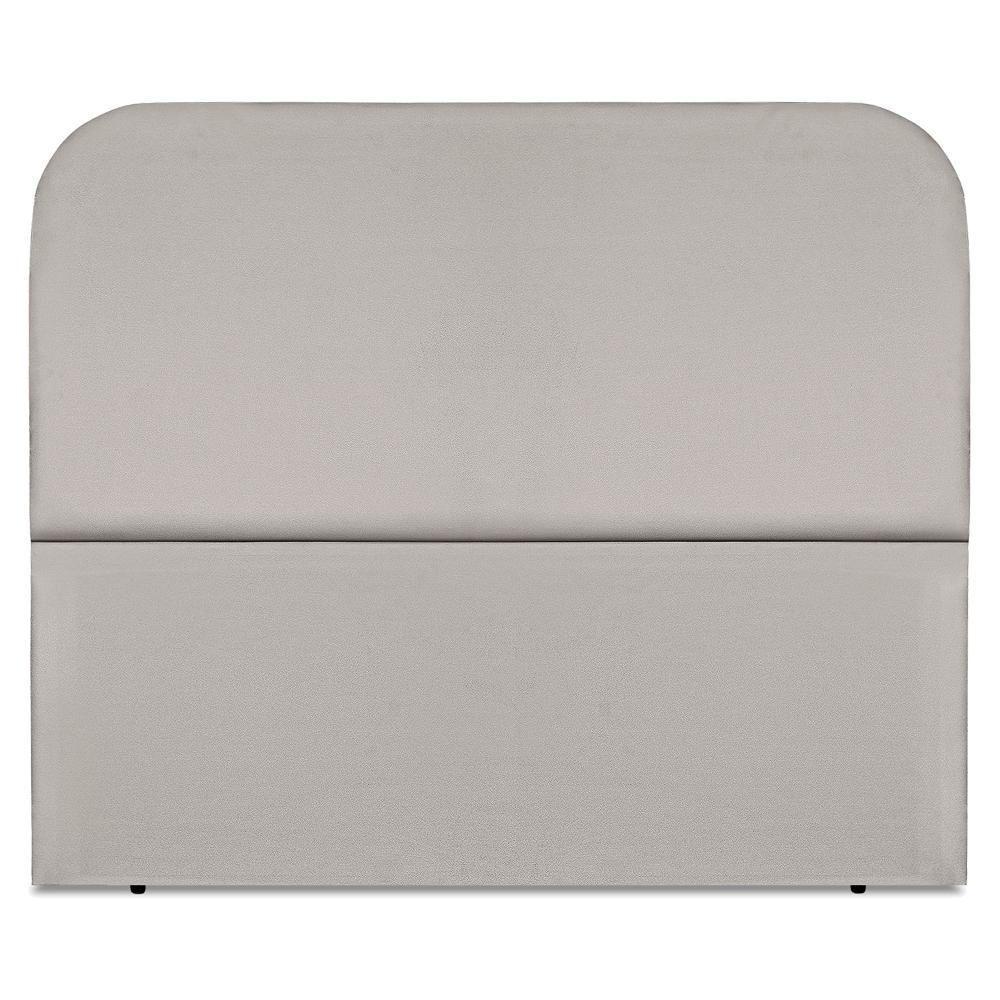 Cabeceira Queen 160 Cm Com Frame Alana Suede Cinza Claro Artte Cinza Claro - 5