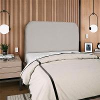 Cabeceira Queen 160 Cm Com Frame Alana Suede Cinza Claro Artte Cinza Claro - 8