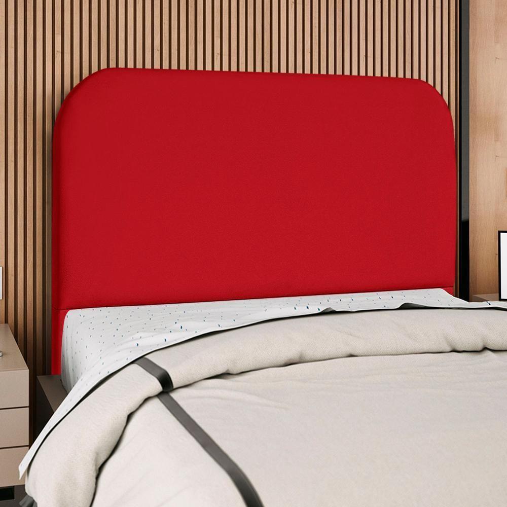 Cabeceira Queen 160 Cm Com Frame Alana Suede Vermelho Artte Vermelho - 2