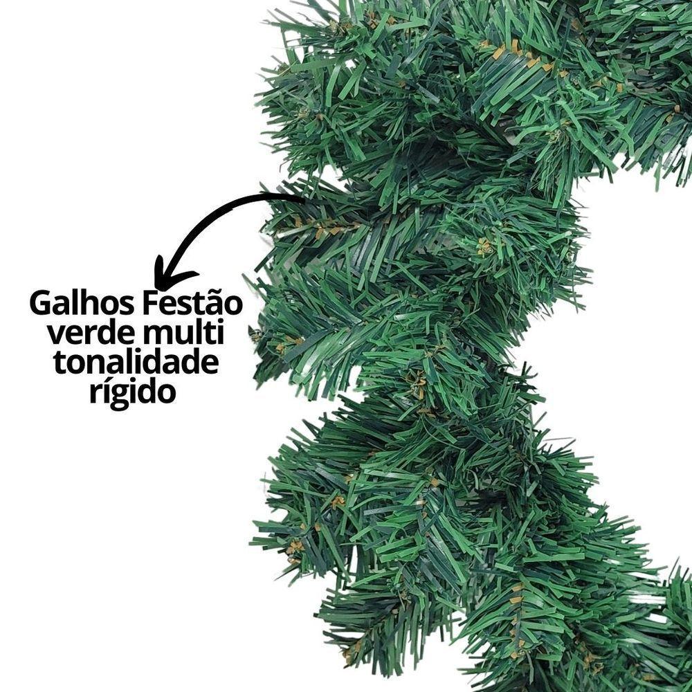 Guirlanda Festão Verde Prime 50cm 130 Galhos - Bela Flor - 2